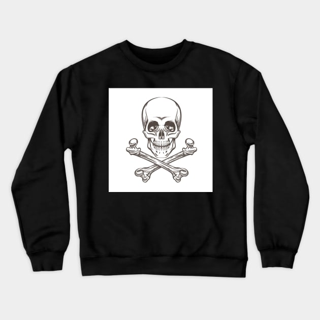 Skull and Bones Crewneck Sweatshirt by devaleta